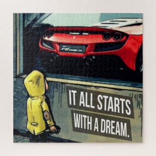 It All Starts With A Dream Motivational Quote Jigsaw Puzzle