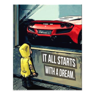 It All Starts With A Dream Motivational Quote Photo Print