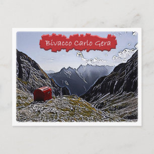 It - alpine hut Bivacco Carlo Gera - Dolomiti - Postcard