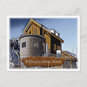 It - alpine hut Sass Bece - Dolomiti Postcard