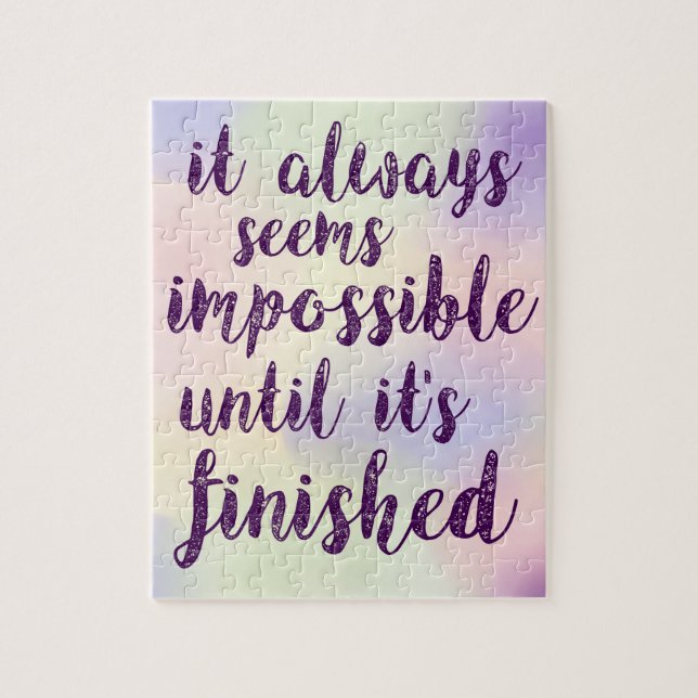 It Always Seems Impossible Jigsaw Puzzle (Vertical)