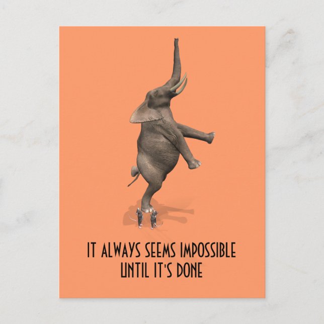 it always seems impossible until it's done postcard (Front)