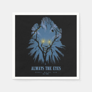 IT Always The Eyes Pareidolic Tree Tops Napkin