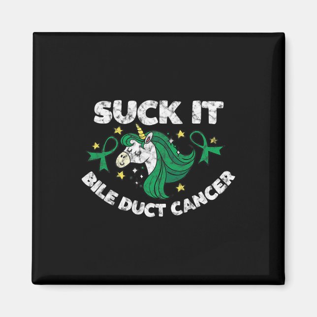 It Bile Duct Cancer Inspirational Quote Unicorn Fu Magnet (Front)