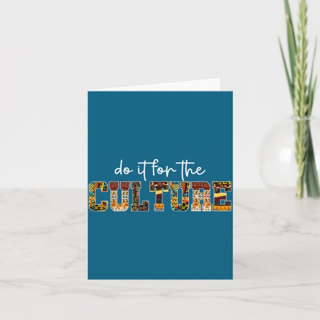 It Black Culture Black History Design Card (Front)