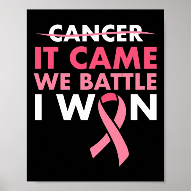It Came I Won Cancer Survivor  Poster (Front)