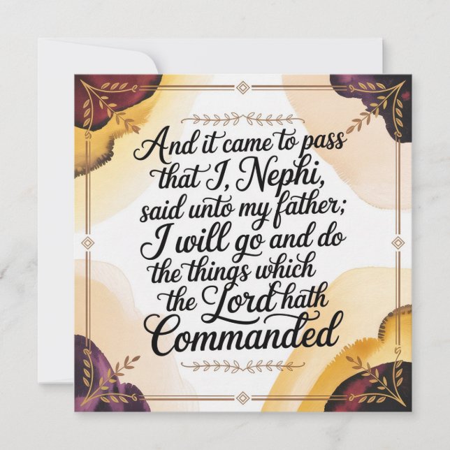 It Came to Pass Invitation (Front)