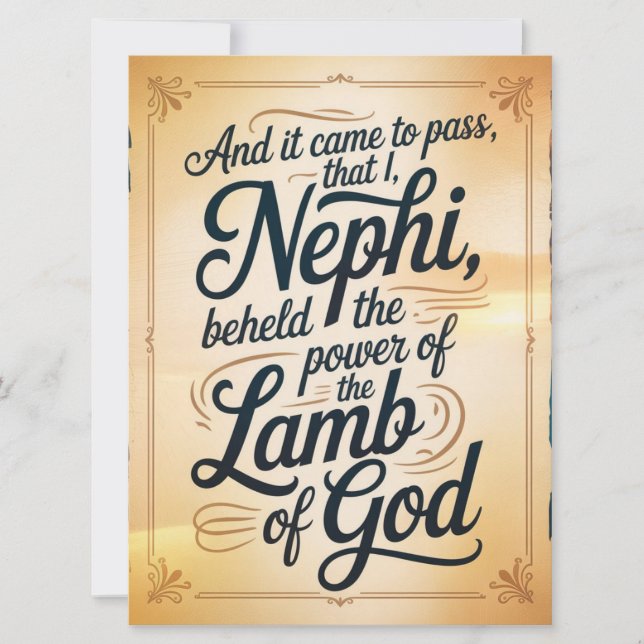 It Came to Pass Invitation (Front)