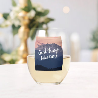  It captures the essence of celebrating life's mum Stemless Wine Glass