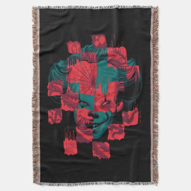 It Chapter 2 | Pennywise - Come Back and Play Throw Blanket (Front Vertical)