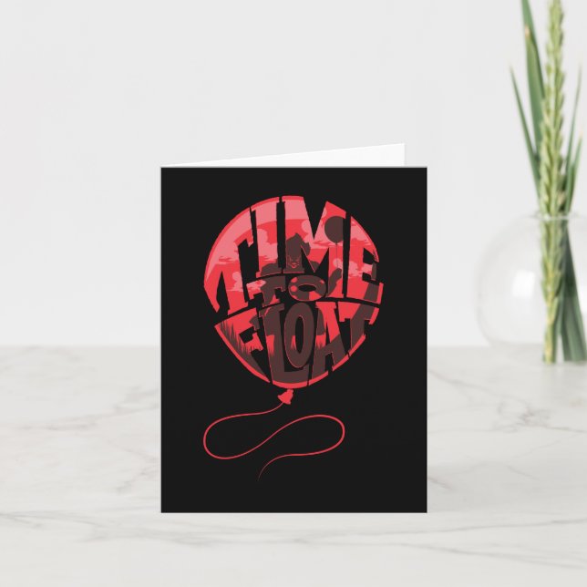It Chapter 2 | Time to Float Balloon Graphic Note Card (Front)