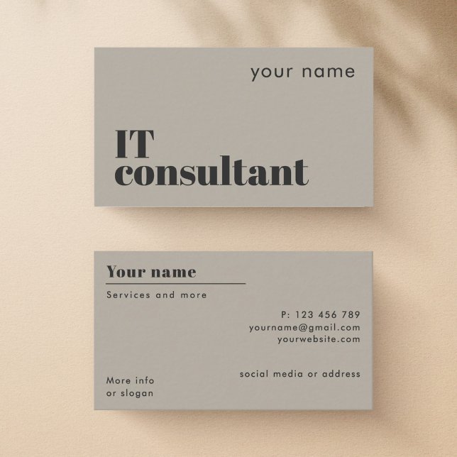 IT Consultant modern Business Card (Creator Uploaded)