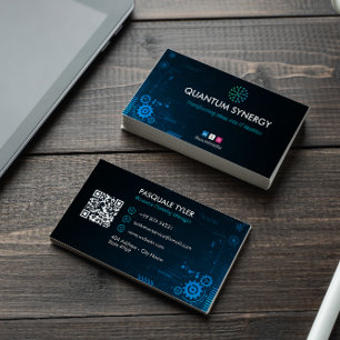 IT Consulting Business   Simple Dark Futuristic Card