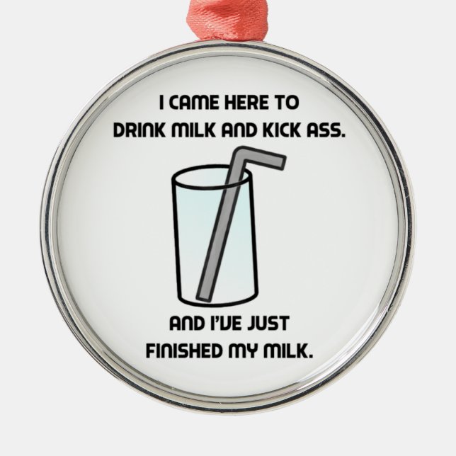 IT Crowd Drink Milk Metal Tree Decoration (Front)