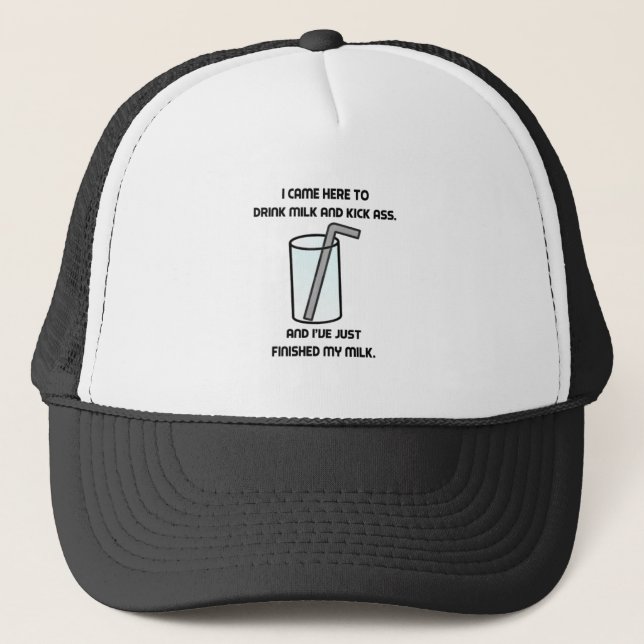 IT Crowd Drink Milk Trucker Hat (Front)