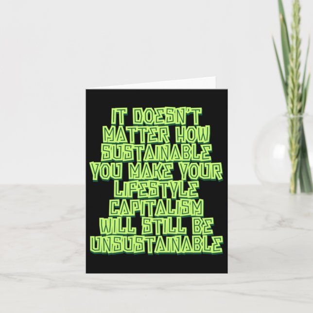 It Doesn't How Sustainable You Make Your Card (Front)