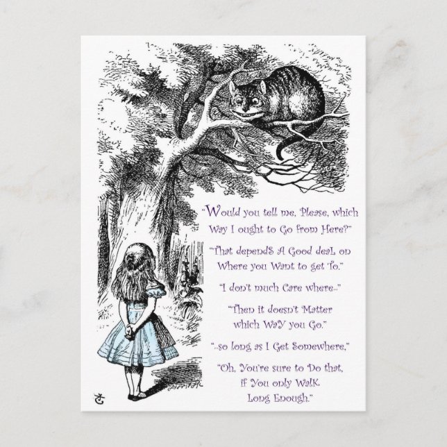 It Doesn't Matter Which Way You Go Postcard (Front)