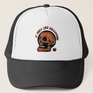 It Feels Like Halloween- Mini Pumpkin Trucker Hat