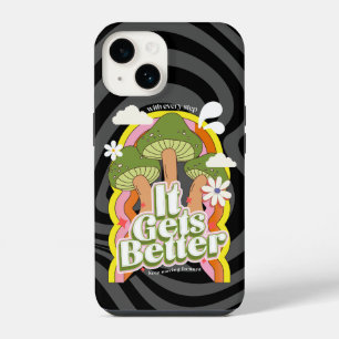 It Gets Better Good Vibes & Groovy Feels Retro iPhone 14 Case