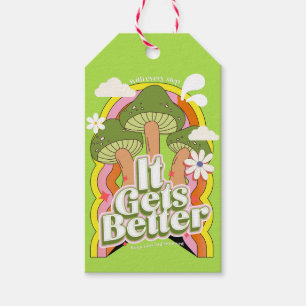 It Gets Better   Good Vibes & Retro Groovy Feels Gift Tags