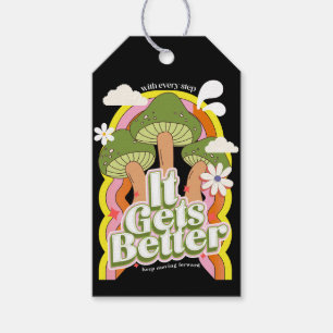 It Gets Better   Good Vibes & Retro Groovy Feels Gift Tags