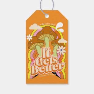 It Gets Better   Good Vibes & Retro Groovy Feels Gift Tags