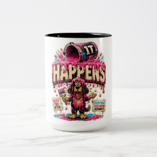 IT Happens Personalized Funny IT Humor Two-Tone Coffee Mug