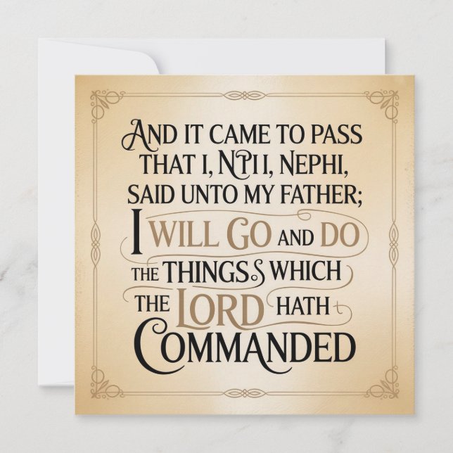 It Has Come to Pass Invitation (Front)