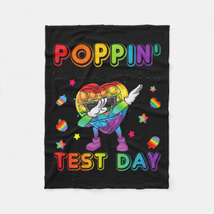 It Heart Shape Dabbing Poppin' My Way Through Test Fleece Blanket