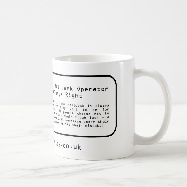 IT Helpdesk Rules Coffee Mug (Right)