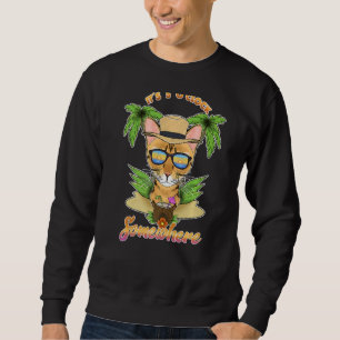 It Is 5 O´Clock Somewhere Drinking Bengal Cat Sweatshirt