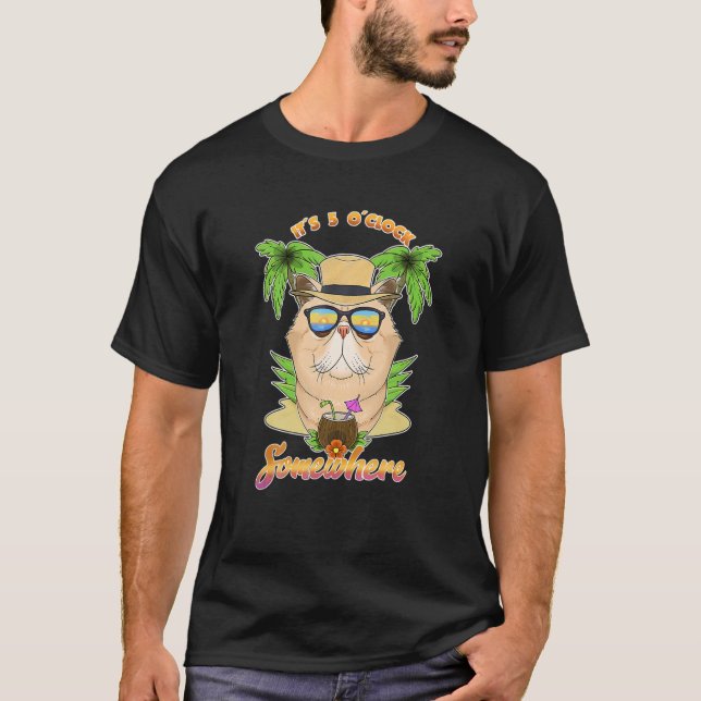 It Is 5 O Clock Somewhere Drinking Exotic Shorthai T-Shirt (Front)