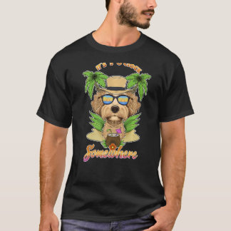 It Is 5 O´Clock Somewhere Drinking Labaradoodle   T-Shirt