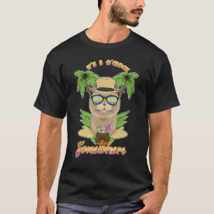 It Is 5 O´Clock Somewhere Drinking Scottish Fold C T-Shirt