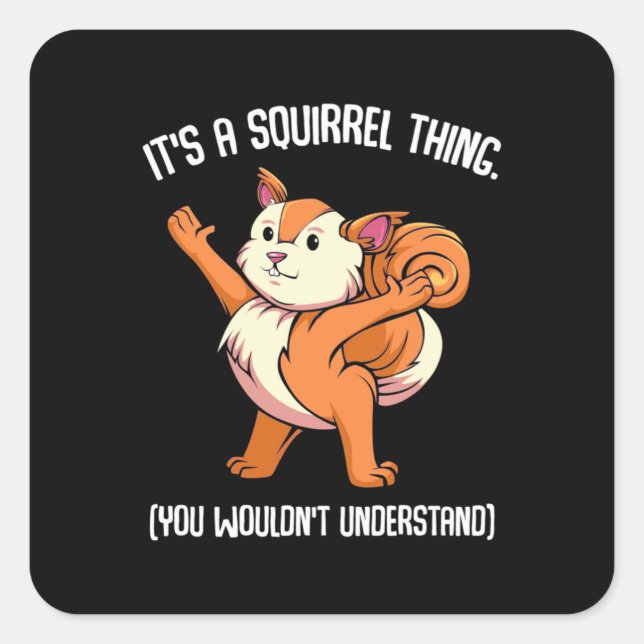 It Is A Squirrel Thing You Would Not Understand Square Sticker (Front)