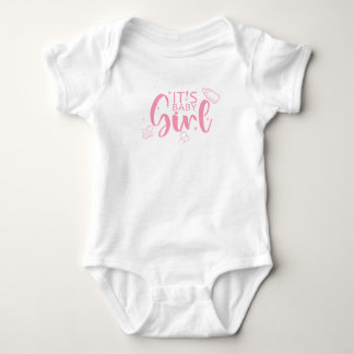 It is Baby Girl Cute Pacifier Fun Gender Reveal Bodysuit