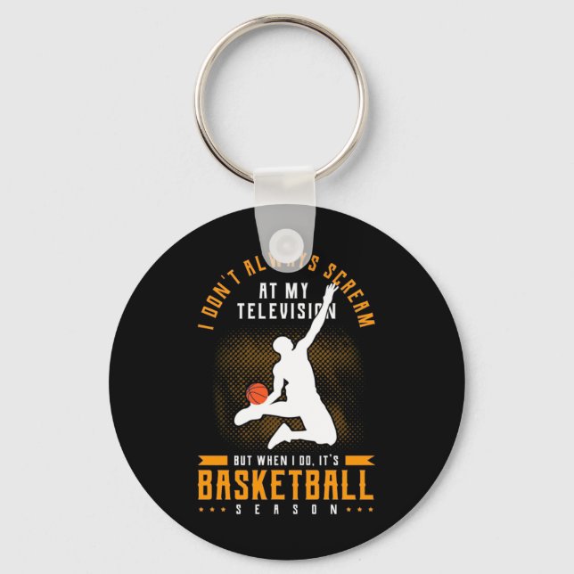 It Is Basketball Season Key Ring (Front)