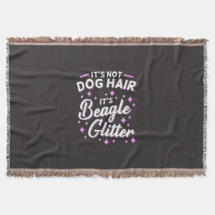 It Is Beagle Dog Glitter Throw Blanket