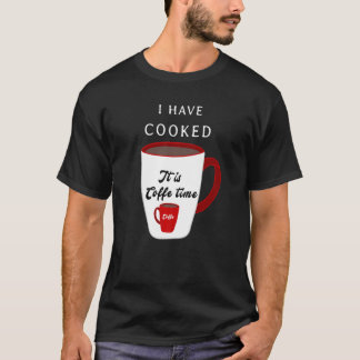 It Is Coffee Time Coffee Cup White Red T-Shirt