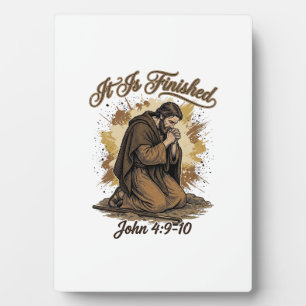 It Is Finished Bible Verse Vintage Christian Shirt Plaque