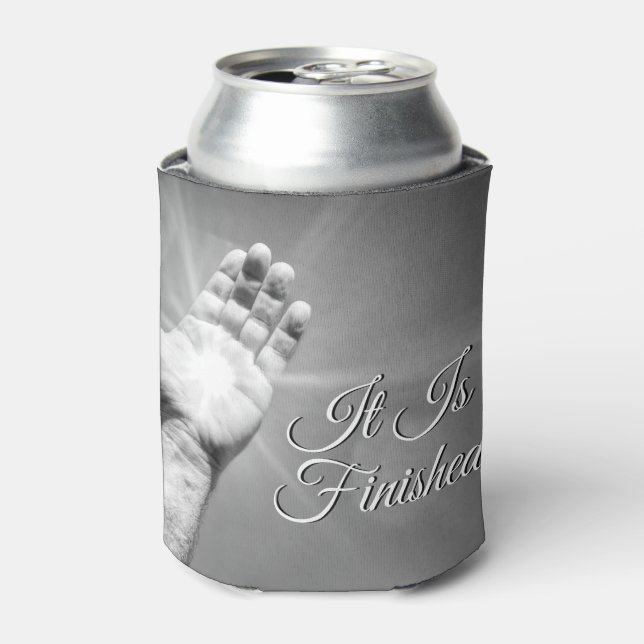 It Is Finished Grayscale Can Cooler (Can Front)