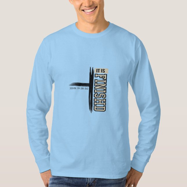It Is Finished Men's Long Sleeve Shirt (Front)