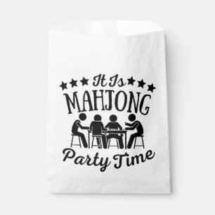 It is mahjong party time   Funny mahjong Favour Bags