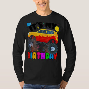 It Is My Birthday Monster Truck Car Party Day Cut T-Shirt
