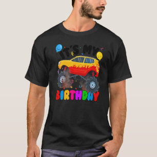 It Is My Birthday Monster Truck Car Party Day  Cut T-Shirt