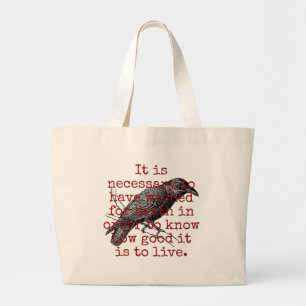 It Is Necessary To Have Wished - Death Quote Large Tote Bag