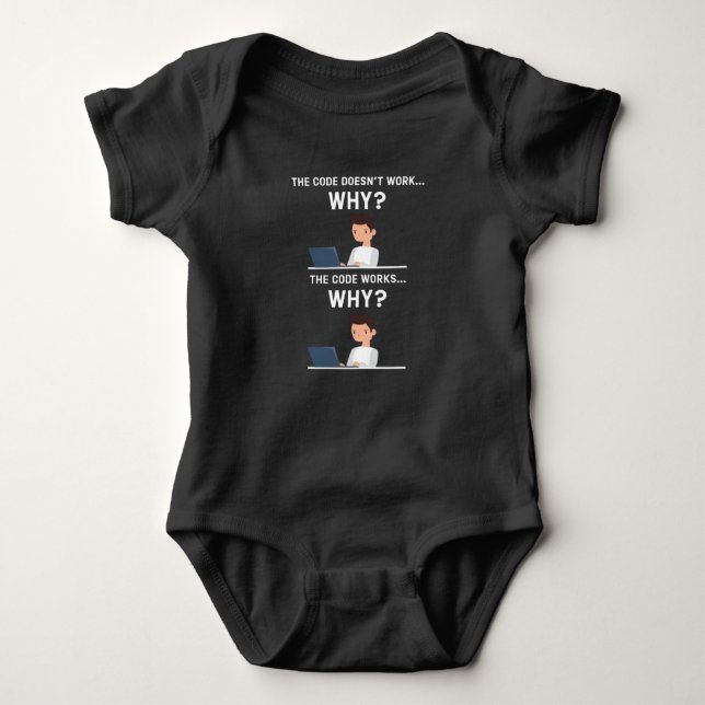 It is Ok Computer Computer Scientist Hacker It Baby Bodysuit (Front)