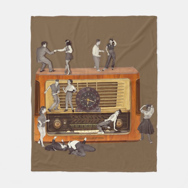 It is only Rock & Roll Fleece Blanket (Front)