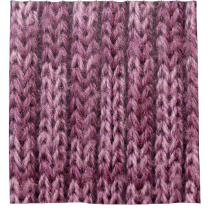 It is Purple knitting texture for pattern and back Shower Curtain