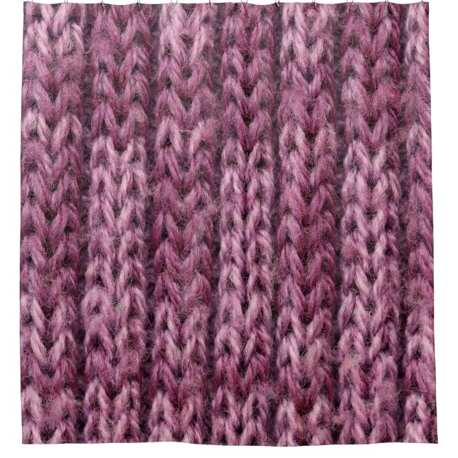 It is Purple knitting texture for pattern and back Shower Curtain (Front)